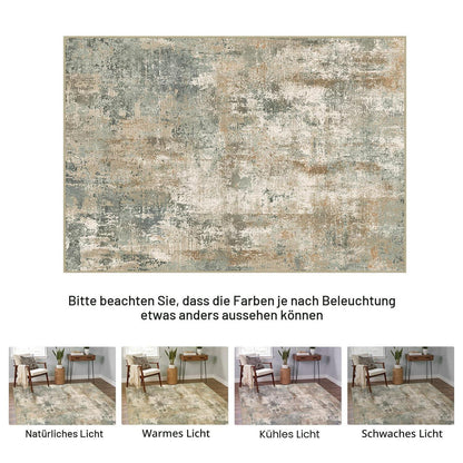 Moderner Wohnzimmerteppich Grünverlauf 200x290 cm, rutschfest & waschbar