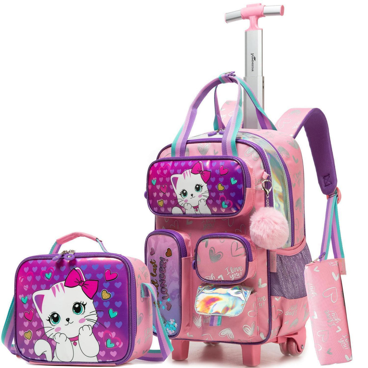 Schulranzen mit Rollen – Kinder Trolley Rucksack für Schule & Reisen