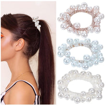 Perlen Haargummi Set Scrunchies Damen Haarschmuck Kinder