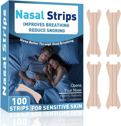 Nasenpflaster 100 Stück Extra-Starker Nose Strips Schnarchstopper