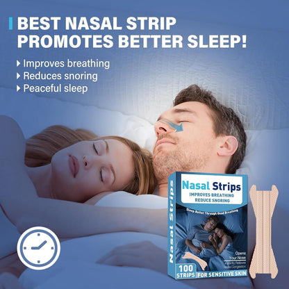 Nasenpflaster 100 Stück Extra-Starker Nose Strips Schnarchstopper