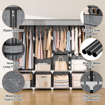 Stoffschrank 170cm breit – Viel Stauraum & Abdeckung