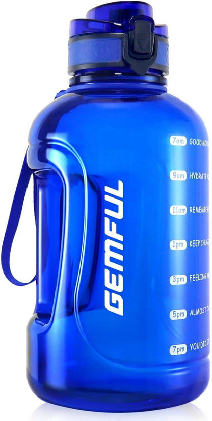 Sport Trinkflasche 2 Liter mit Zeitmarkierung und Griff BPA
