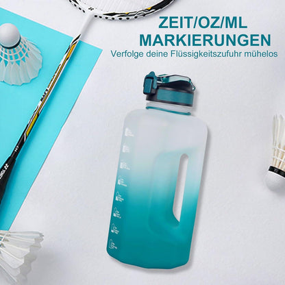 Große 2.2L Trinkflasche BPA frei, auslaufsicher - motivierende Zitate