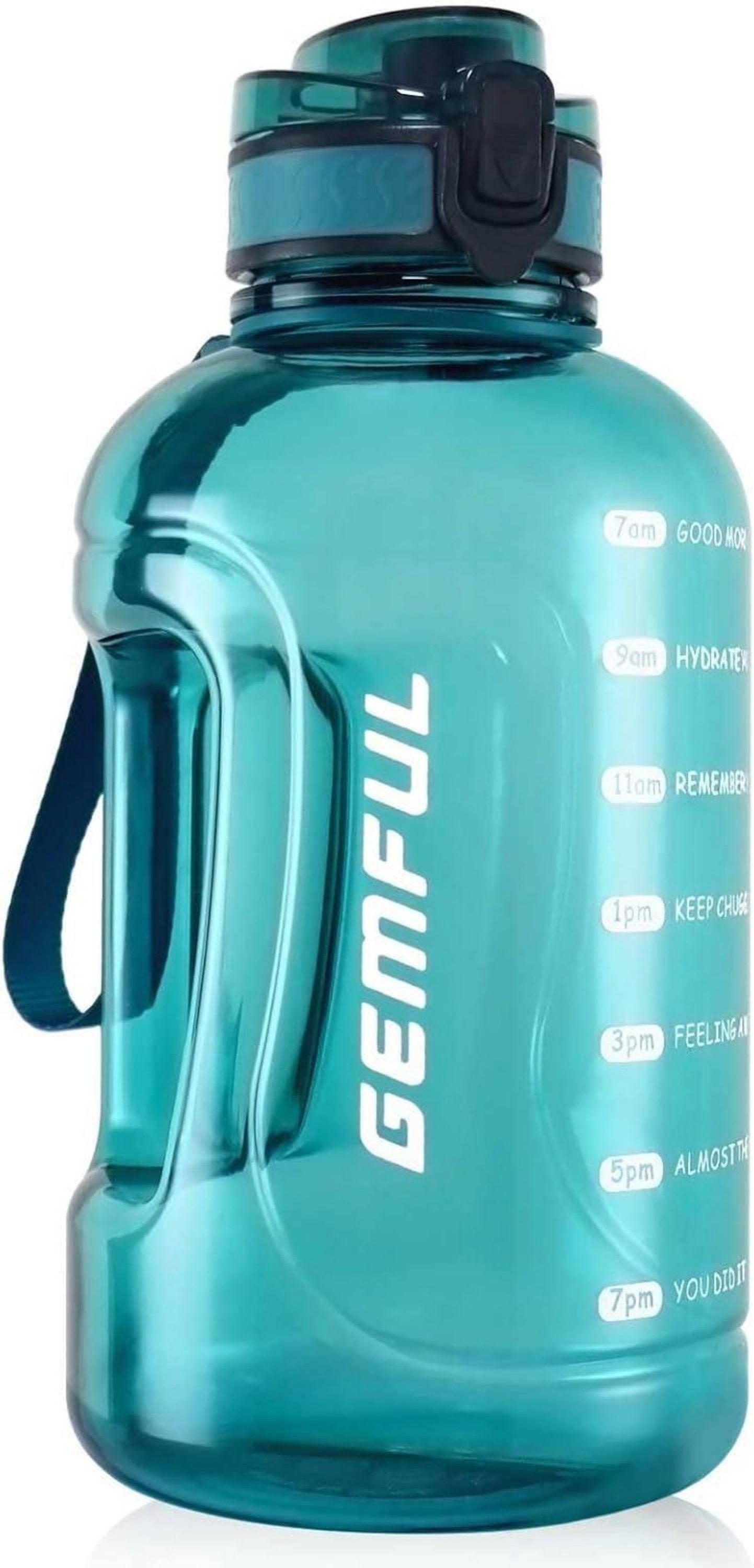 BPA-freie 2L Trinkflasche mit Zeitmarkierung, Sport & Büro