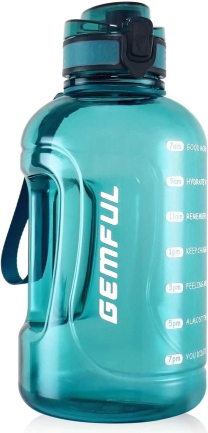 BPA-freie 2L Trinkflasche mit Zeitmarkierung, Sport & Büro