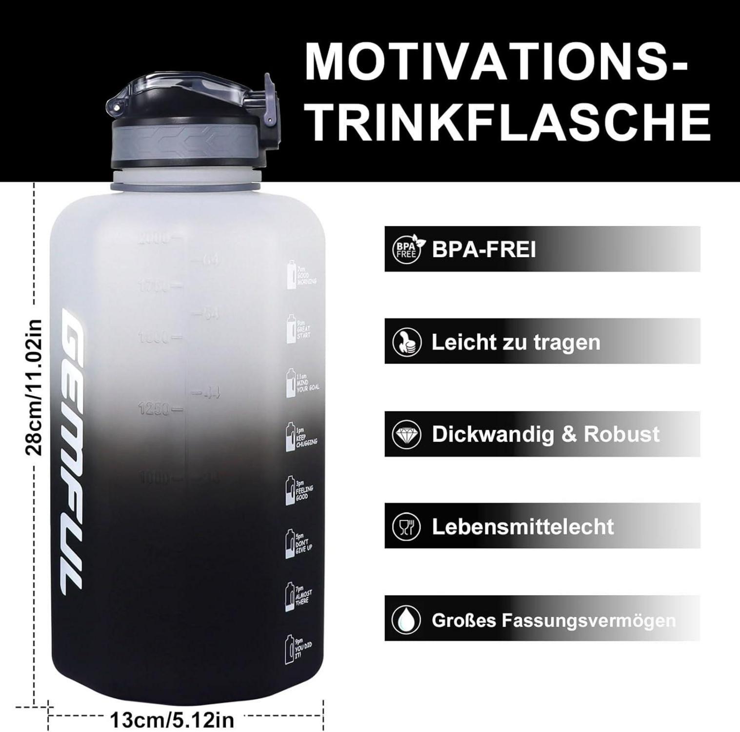Sport Trinkflasche 2,2L mit
