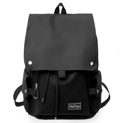 Schulrucksack Mädchen Schwarz Wasserdicht in Lederoptik