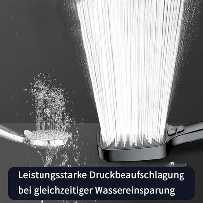 Regendusche Handbrause 8 Strahlarten & Stoppfunktion Grau