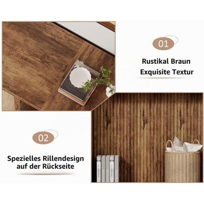 180 cm Konsolentisch Holz Metall – Langer Sofatisch für Flur & Wohnzimmer