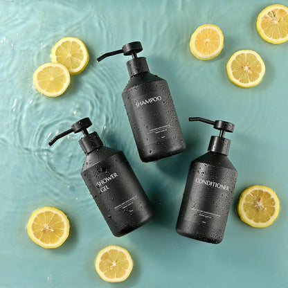 3x Seifenspender Set Schwarz 500ml - Küche & Bad