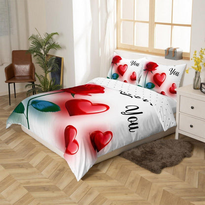 Bettwäsche-Set Rosenmuster 220x240cm - Romantisch & Dekorativ