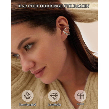 Ohrclips Damen 5er Set Ohne Ohrlöcher – Gold & Silber