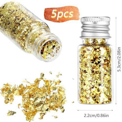 5 Blattgoldblätter mit Pinzette – Goldfolie zum Basteln & Dekorieren