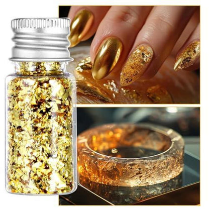 5 Blattgoldblätter mit Pinzette – Goldfolie zum Basteln & Dekorieren