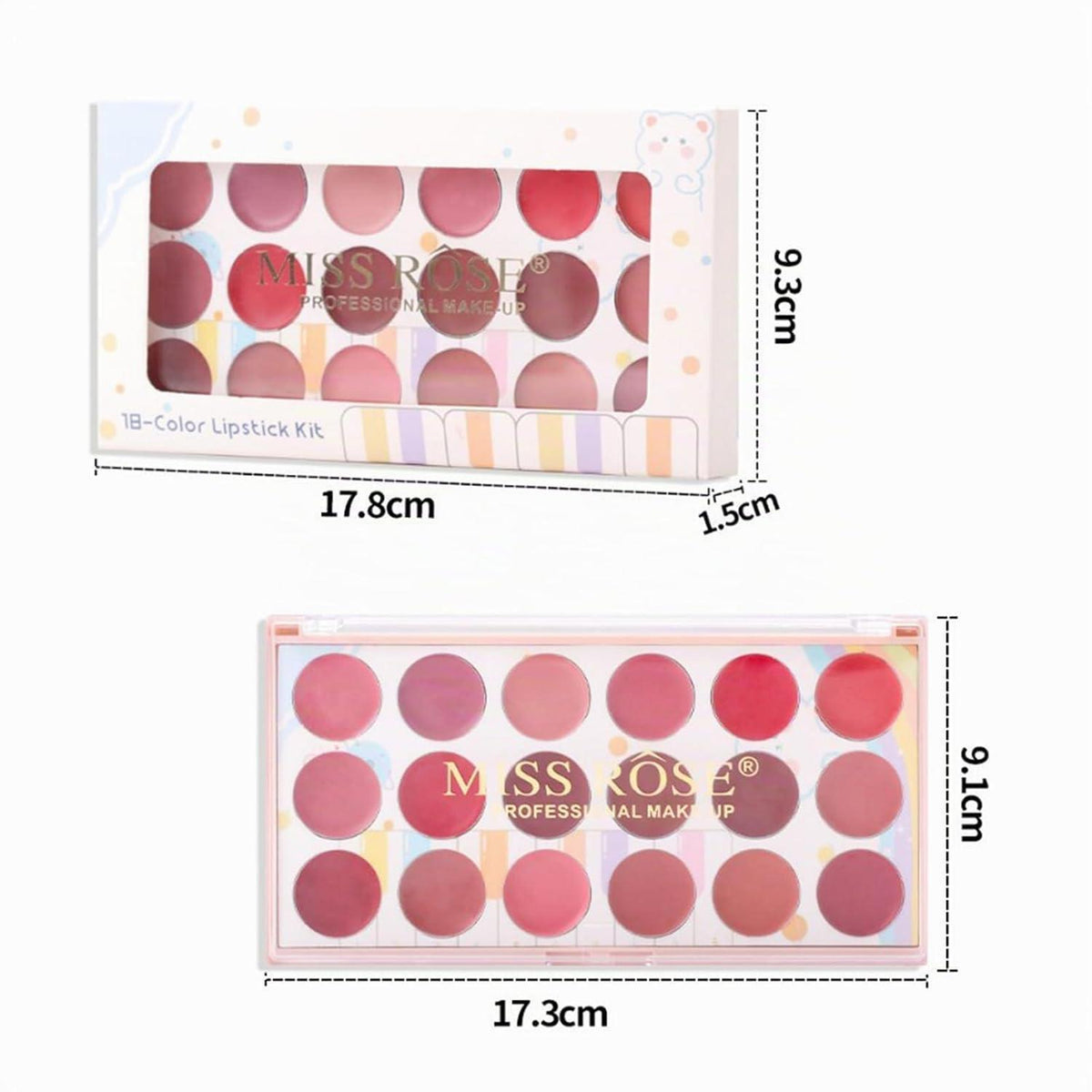 18 Farben Lipgloss Set – Wasserdicht & Langlebig