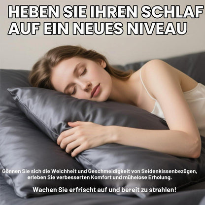 Seidenkissenbezug 2er-Set, 21 Momme, Space Grey
