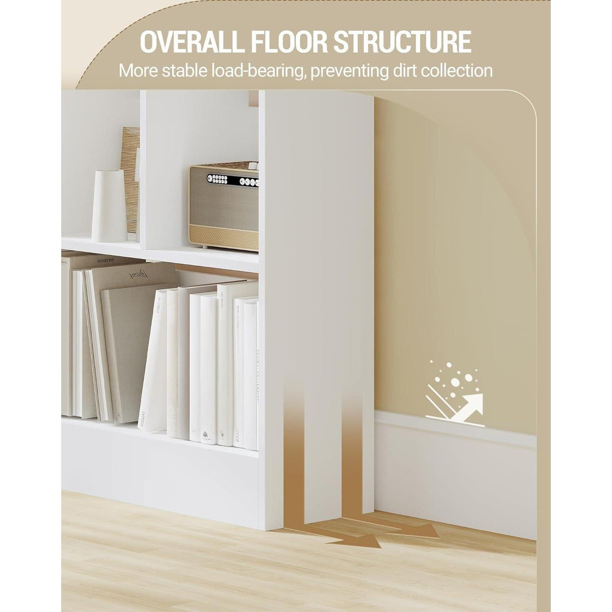Weißes Bücherregal 6 Fächer – 24x80x170 cm | Standregal & Co.