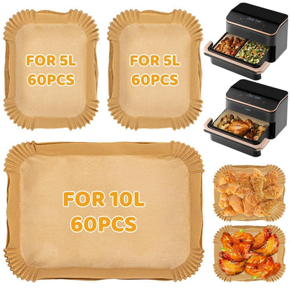 Backpapier für Heißluftfritteuse 10l – 180 Stück