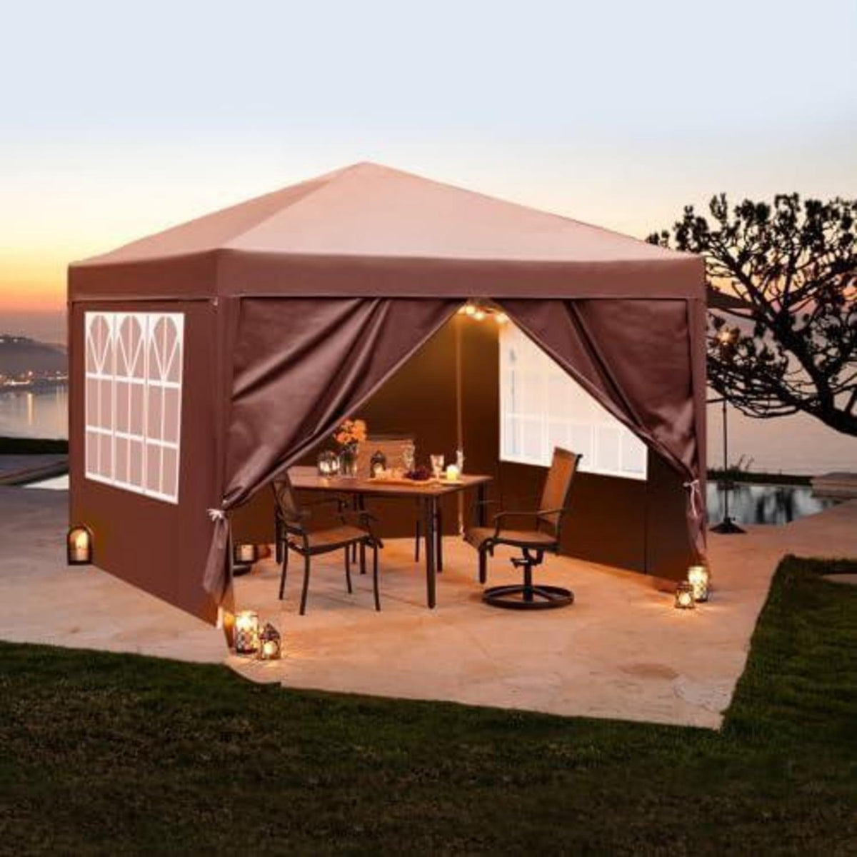 3x3m Faltpavillon mit Zubehör – Wasserdicht & UV-Schutz