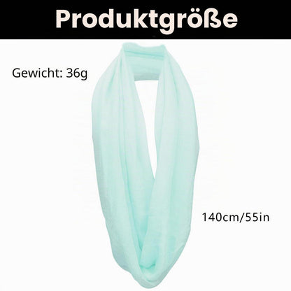 Leichter Chiffon Schal Damen Frühling Seiden-Look Schlauchschal 180x90cm
