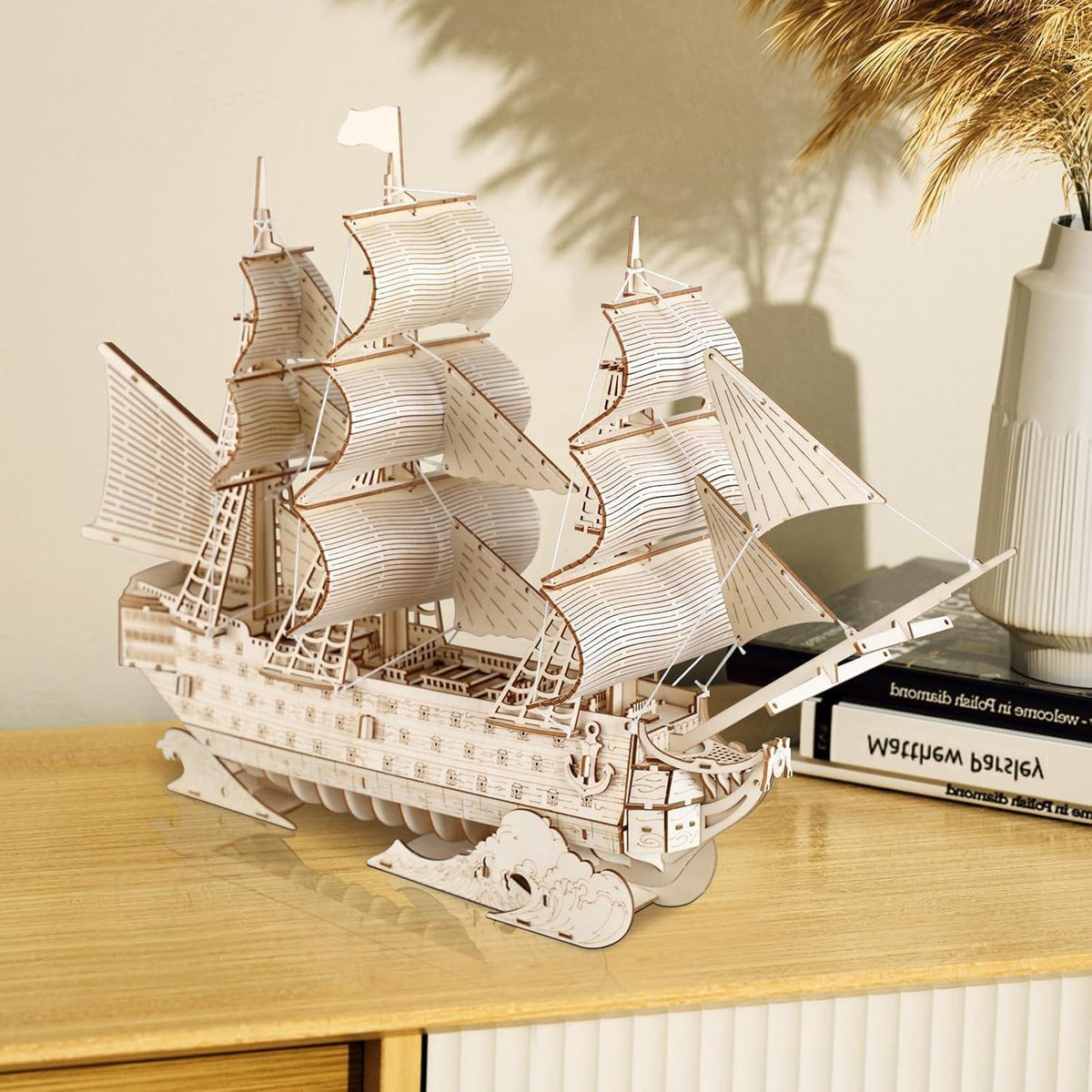 3D Puzzle Segelschiff – Holzmodell Bausatz für Erwachsene