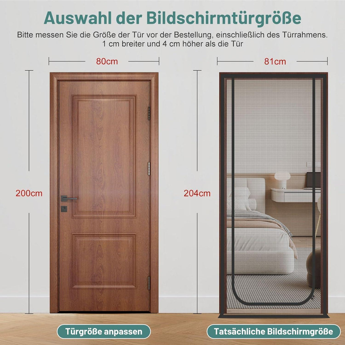 Katzengittertür verstärkt – Reißverschluss, 80x200cm