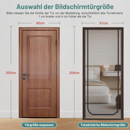 Katzengittertür verstärkt – Reißverschluss, 80x200cm