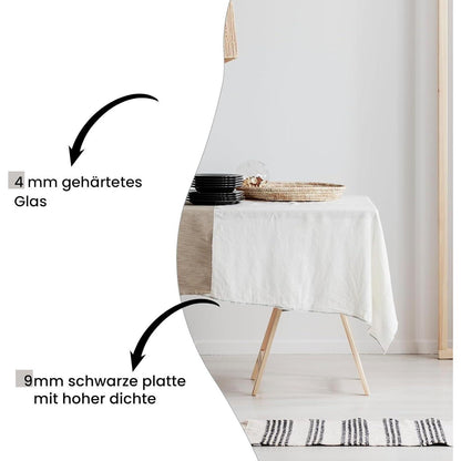 Asymmetrischer Wandspiegel Wellen-Design 160x60cm
