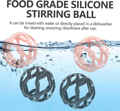 4 Stück Protein Shaker Balls, Tritan Material, rosa und