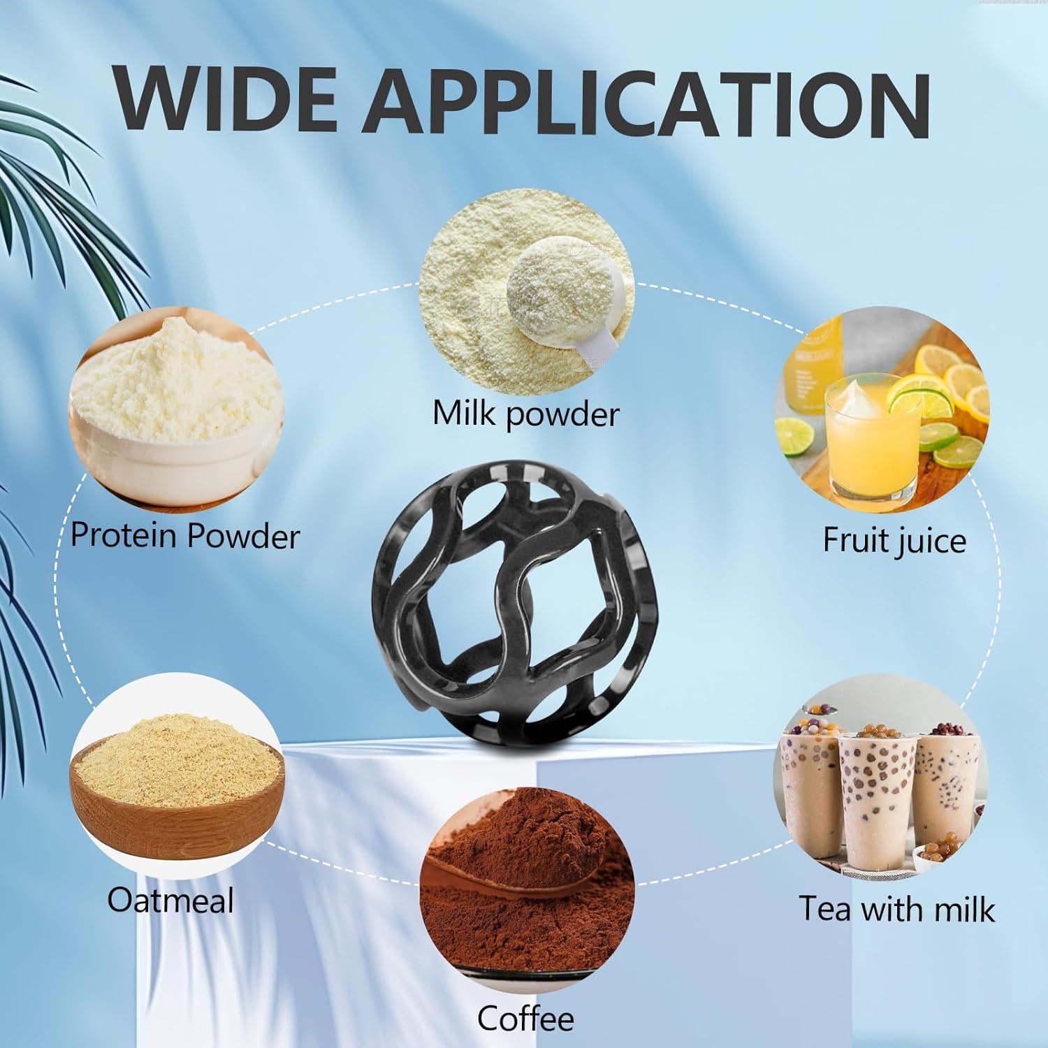 4 Protein Shake Balls Shaker Kugel für Shakes Cups, Tritan, rosa