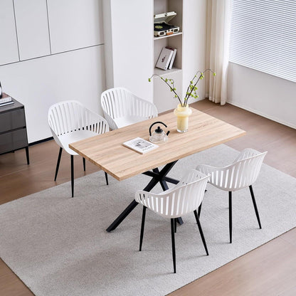 Esszimmerstuhl Set 4er – Weiß, Modern & Ergonomisch