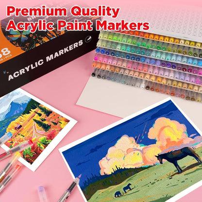 Acrylstifte Set 168 Farben – Brush Tip für Basteln & Malen