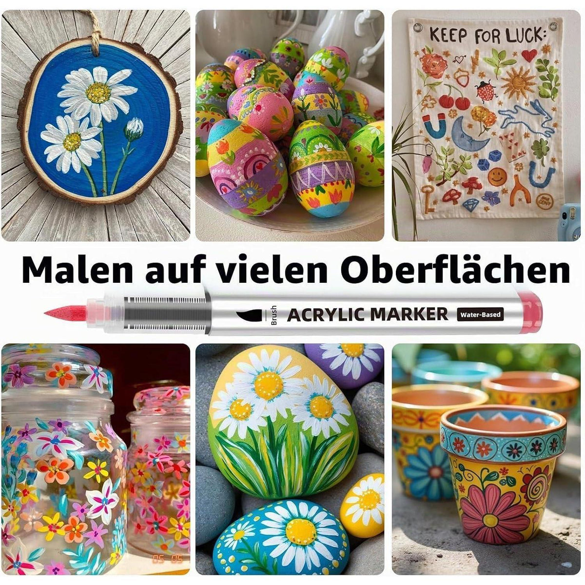 Acrylstifte Set 168 Farben – Brush Tip für Basteln & Malen