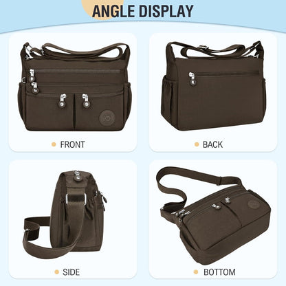 TEUEN Crossbody Bag Damen Mittelgroß Wasserdicht Nylon Umhängetasche