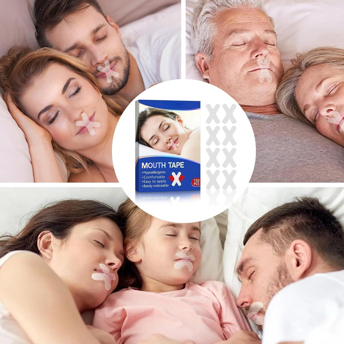 150 Stück Nasenpflaster Anti-Schnarch Tape - Schlafhilfe für besseres Schlafen
