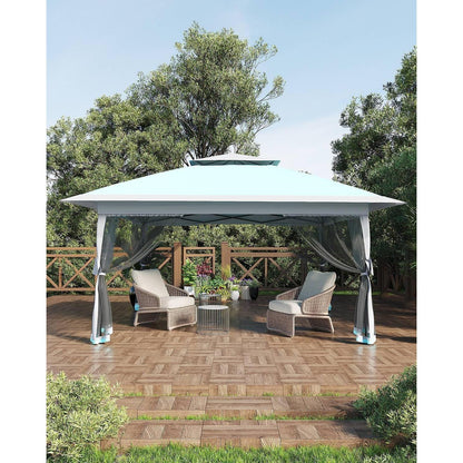 Faltpavillon 3x3m mit Moskitonetz & Seitenteilen – Wasserdicht & Stabil