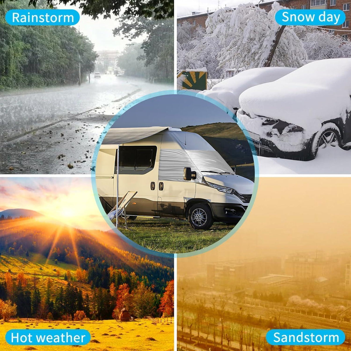 Frontscheibenabdeckung Iveco Daily 2014-2025 – Wasserdicht & Sonnenschutz