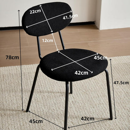 Moderner Esszimmerstuhl 8er-Set, Stapelbar & Gepolstert