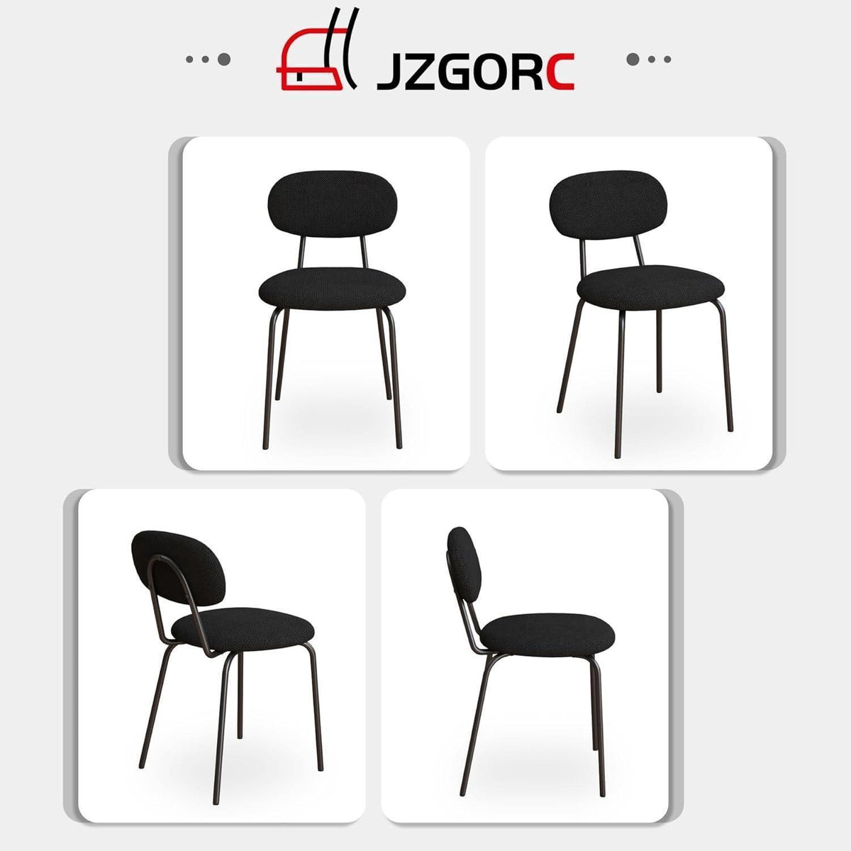 Moderner Esszimmerstuhl 8er-Set, Stapelbar & Gepolstert