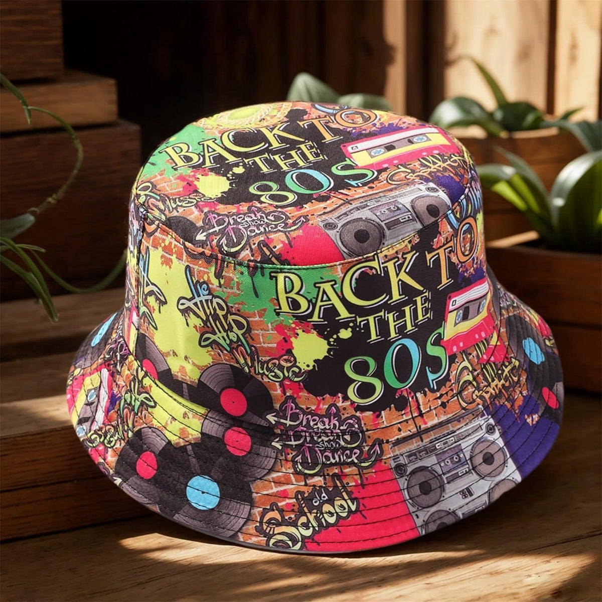 80er Bucket Hut Unisex – Retro Fischerhut für Outdoor & Reisen