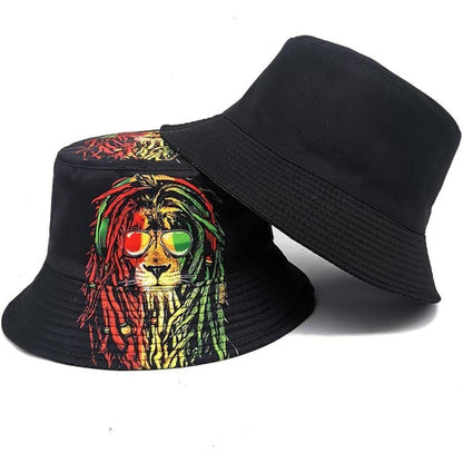 Damen Fischerhut Bucket Hat Reversibel Sommerhut Schwarz