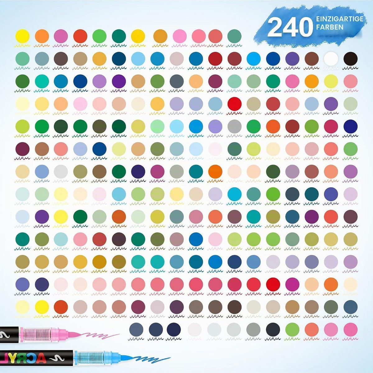 Acrylstifte Set 240 Farben – Vielseitige Marker für Kunst & DIY