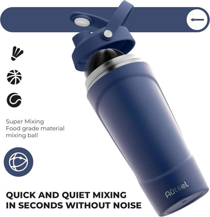 Edelstahl Protein Shaker 750ml mit Kugel BPA-frei Isolierter