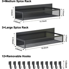 Magnetisches Gewürzregal für Kühlschrank, 6er-Set mit 12 Haken