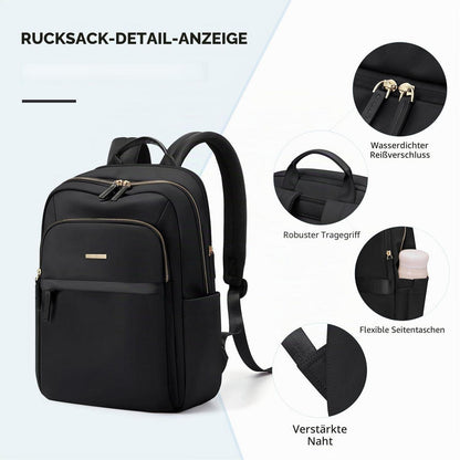Laptop Rucksack Damen Herren | Elegantes Daypack für Uni, Reise & Büro (16 Zoll)