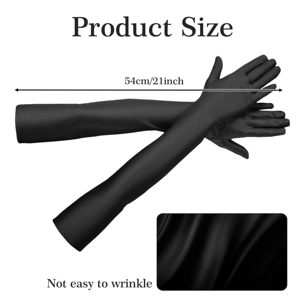 Lange Satin Handschuhe Damen Schwarz Prinzessin Ball Theater