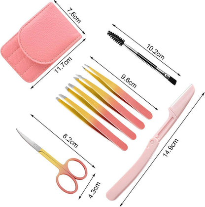Präzisions Pinzetten Set Edelstahl 7 teilig für