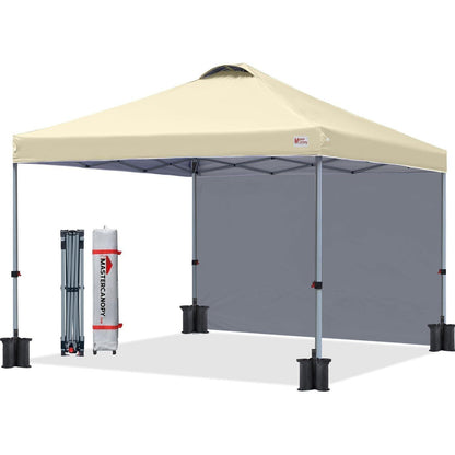 Faltpavillon 2,5x2,5m mit Seitenwand, Beige