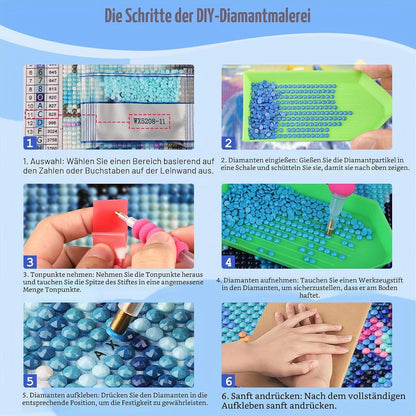 5D Diamant Painting Winterkatze - Bastelset für Erwachsene
